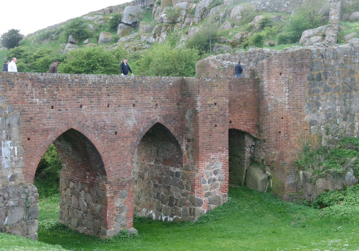 051112 19 Tour Day Stop 4 Hammershus Slot The old drawbridge built in the 13th century