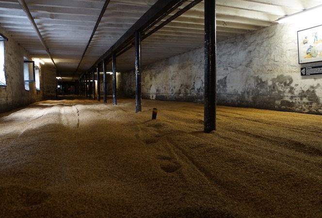 062113 6 HighLand Park Distillery The Malting Room where Barley is spread out and allowed to germinate