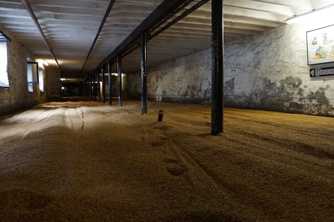 062113 6 HighLand Park Distillery The Malting Room where Barley is spread out and allowed to germinate