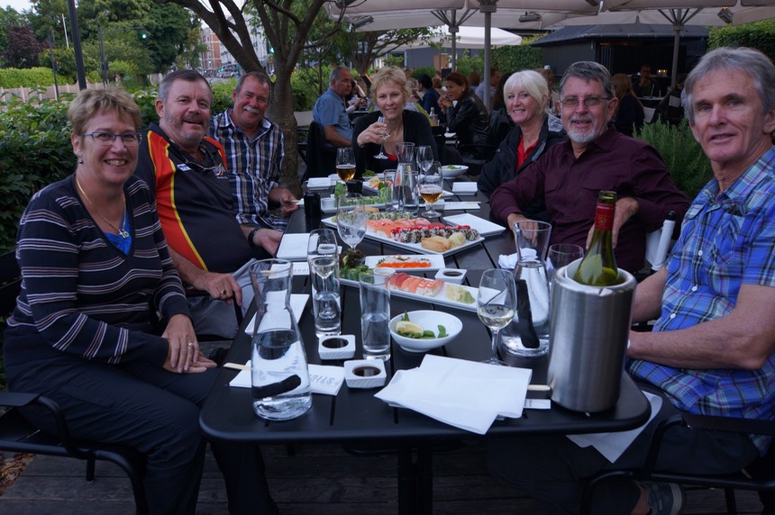 071313 9 Dinner first night together for all of us from Aus