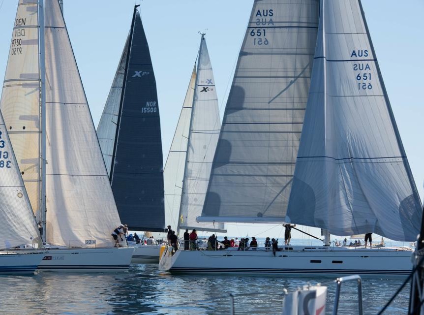 072013 1 b Little wind but lots of congestion at the mark - not really where you want to be with a 65