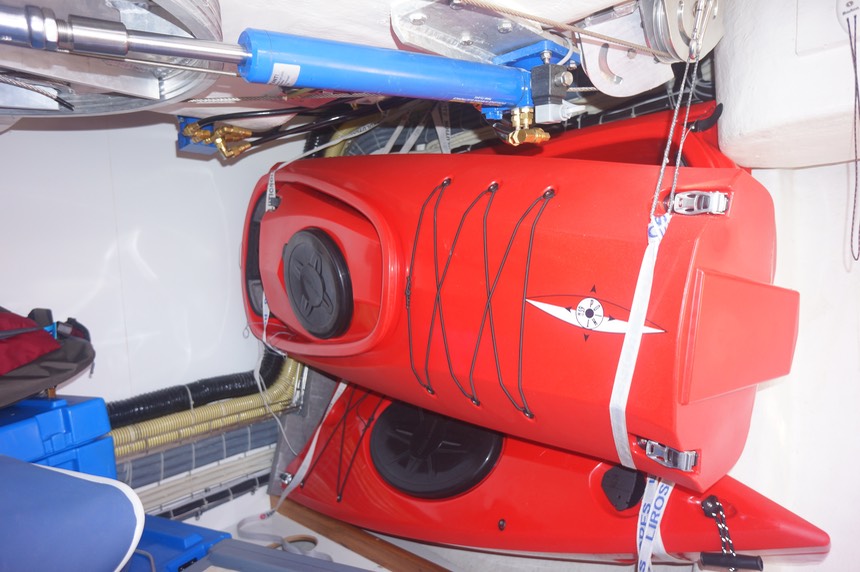 091313 2 Racked and Stacked the new kayak