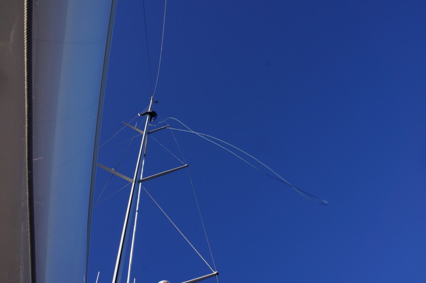 120312 6 Andrew going up again this time to try and retrieve the halyard