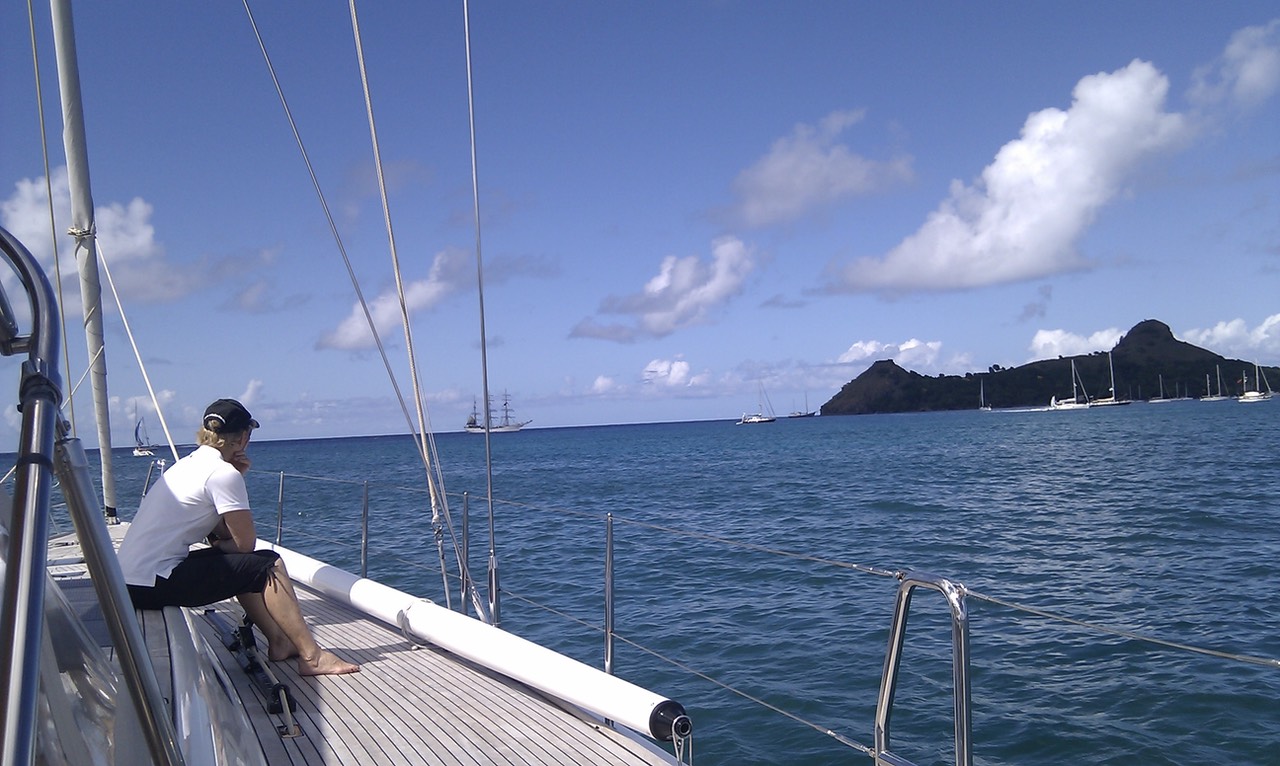 121612 3 Heading out to anchor Rodney Bay