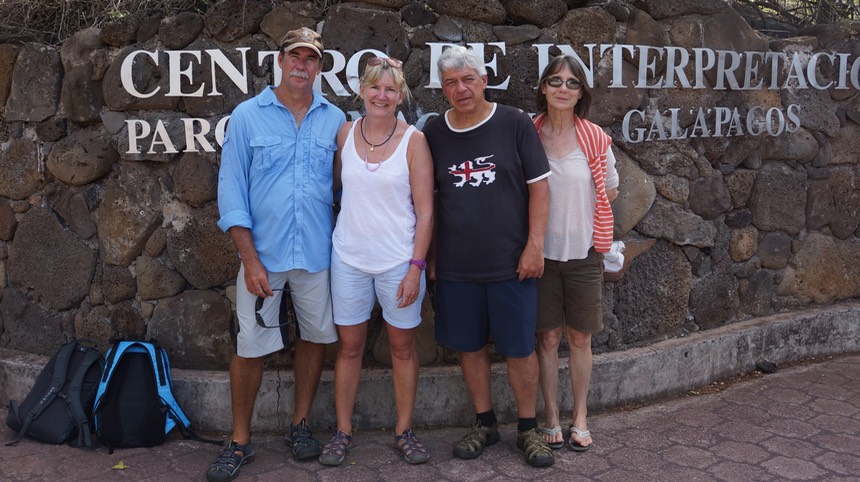 140309 8 San Cristobal Interpretation Centre with Cathy and Alexander Lazaindes