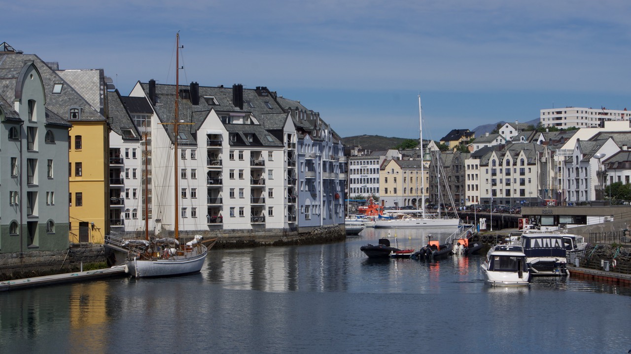 140610 7 The view from our cockpit downtown Alesund