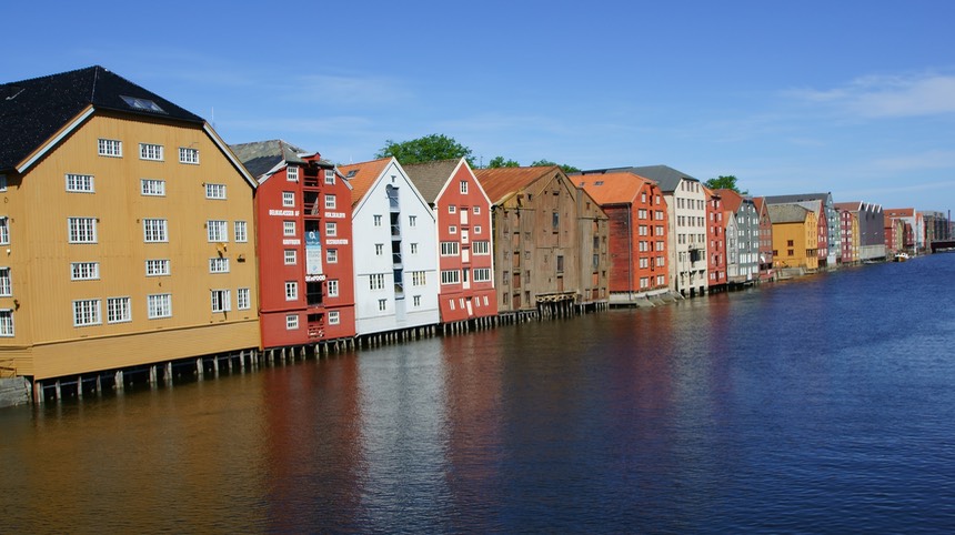 140614 7 Bryggene the oldest buildings go back to the 1700s Trondheim