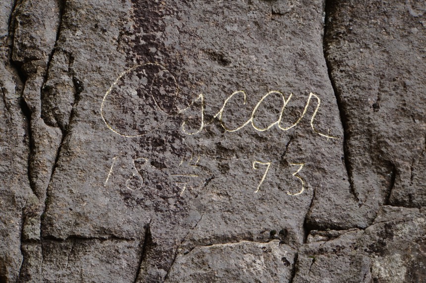 140619 35 The Torghatten Walk Graffiti by the King 1973