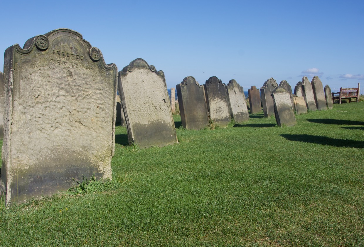 140907 6 Whitby Graveyard St Mary Parish Church founded 1700s