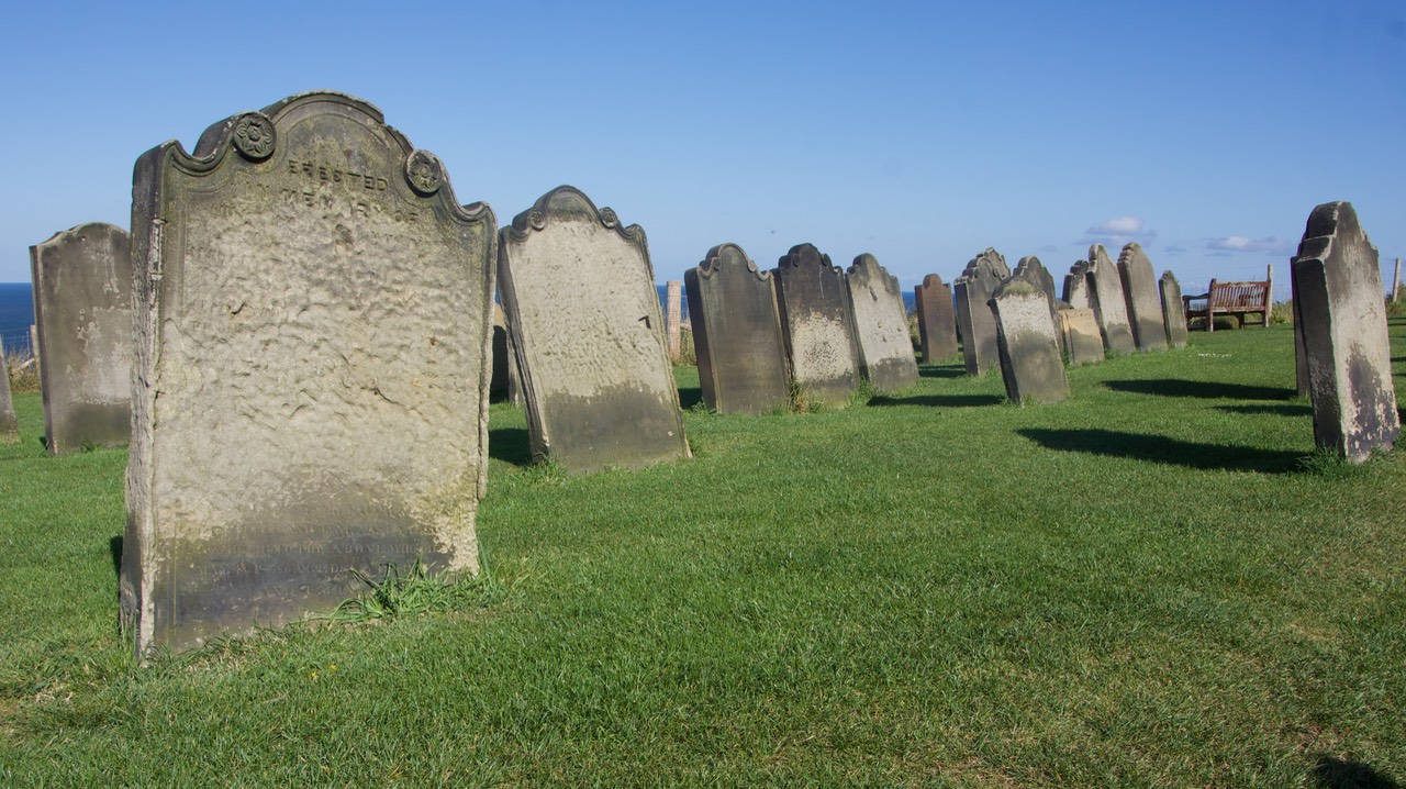 140907 6 Whitby Graveyard St Mary Parish Church founded 1700s