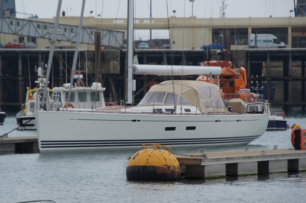 150417 1 Katherine on her pontoon St Peters Port