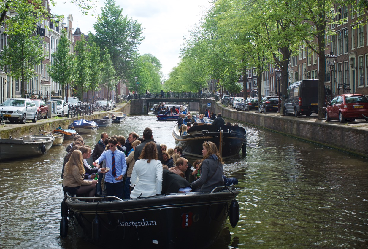150530 26 Sloop tour to Amsterdam Central Canal tour Boat Jam