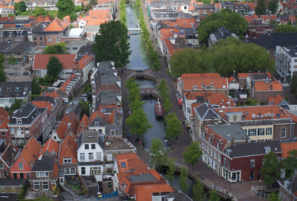 150603 9 Return to Delft view from Church Tower Nieuwe Kerk