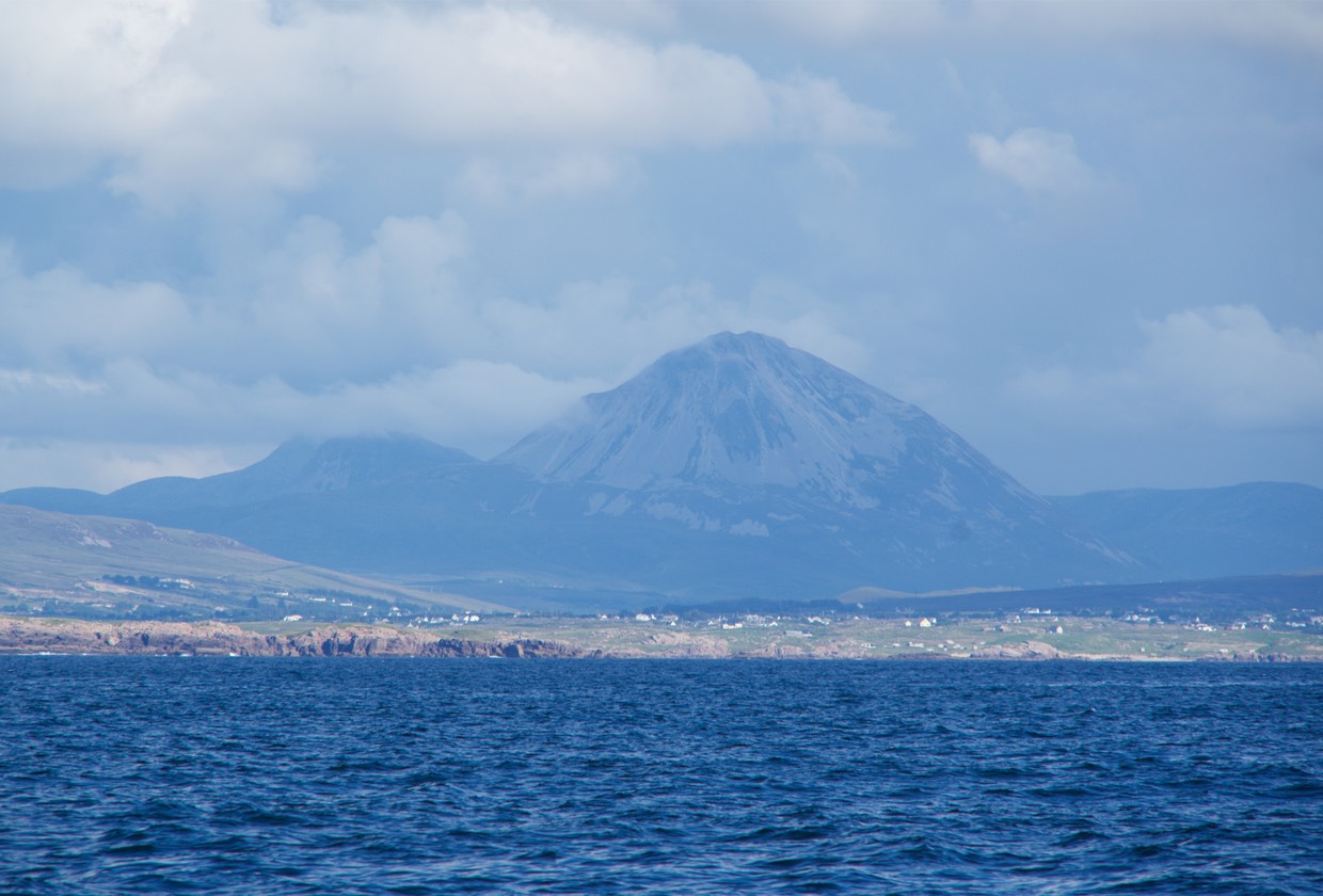 150817 10 Sailing from Tory Island to Arranmore Errigal Derryvagh Mountains