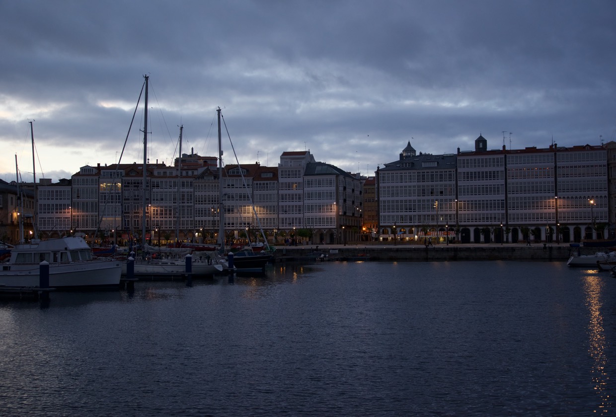 160726 2 La Coruna Glass windows viewed from Harbour