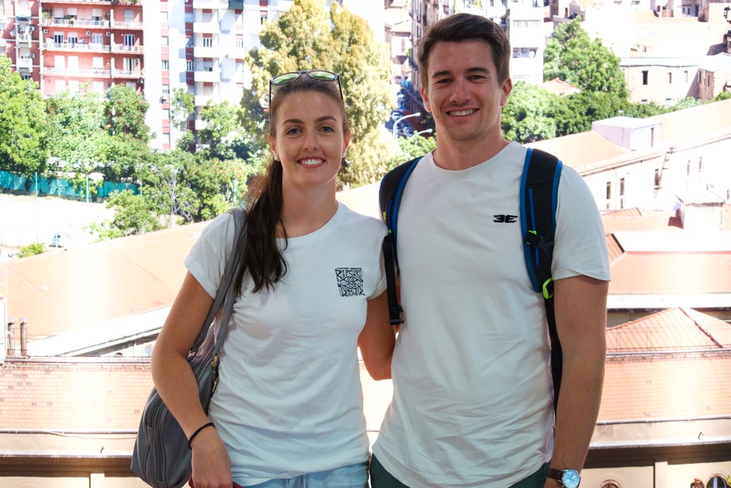 170718 8 Palermo Airport Scott and Bek heading home to AUS