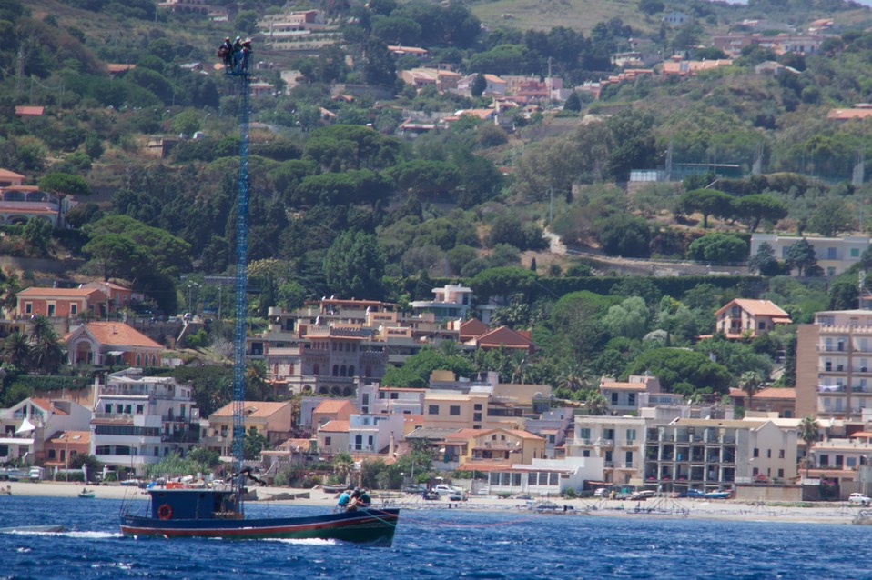 170725 8 Day 1 Swordfishing Spada boat in Strait of Messina