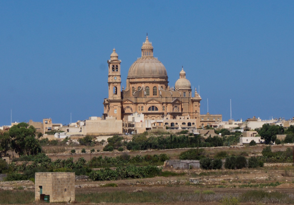 170801 Touring Gozo by Hop on Hop Off Bus one of many Churches