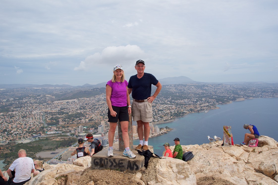 180605 13 Walking to the top of Penyal d Ifac Made it Lee and Jim