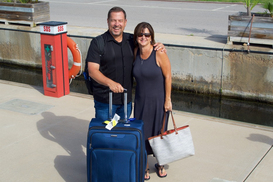 180614 1 Just arriving Barry and Kim Mounce