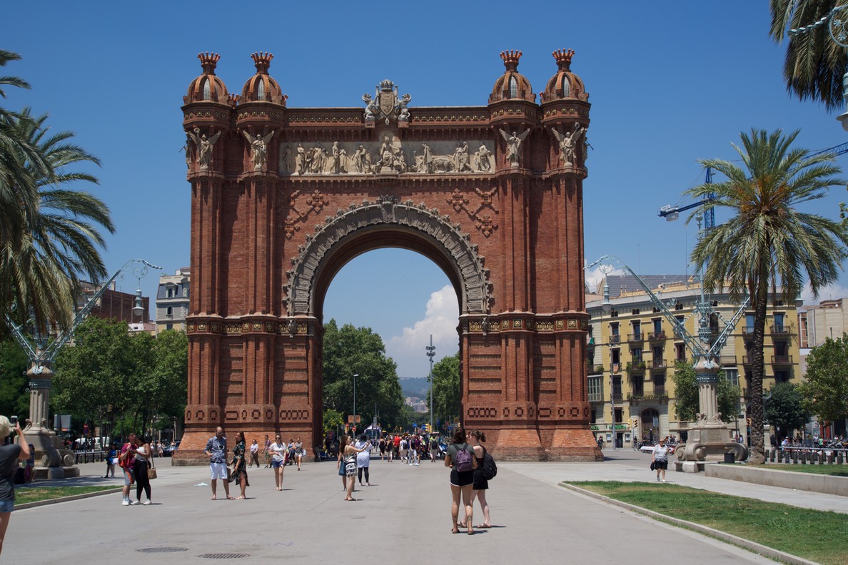180703 4 Barcelona  Arc de Triomf 1888 Gateway to Universal Exhibition at Parc De La Ciutadella