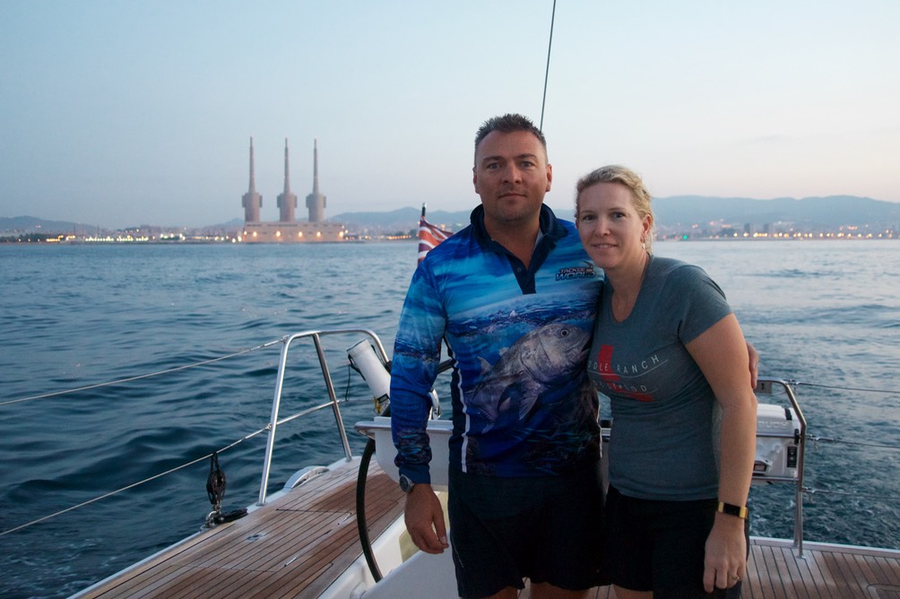 180729 2 Leaving Badalona for Soller Early morning start Adam and Kylie