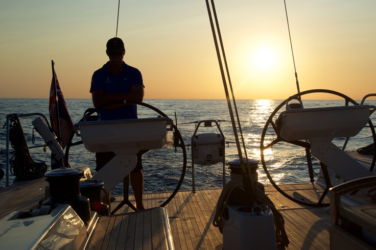 190709 1 Arriving Ibiza Cala Characca anchorage just before sunset