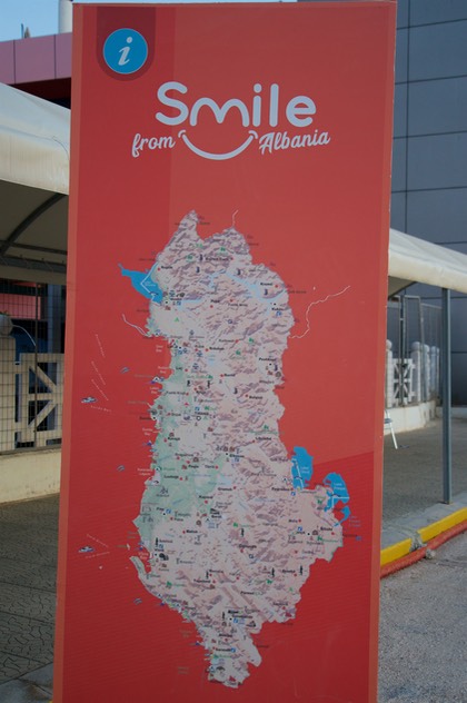 190820 4a Sign saids it all Friendly in Albania starting with the sign