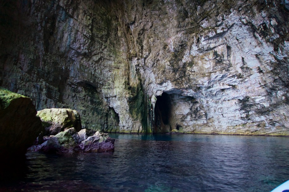 190830 2 Haxhi Aliu Cave in the dinghy
