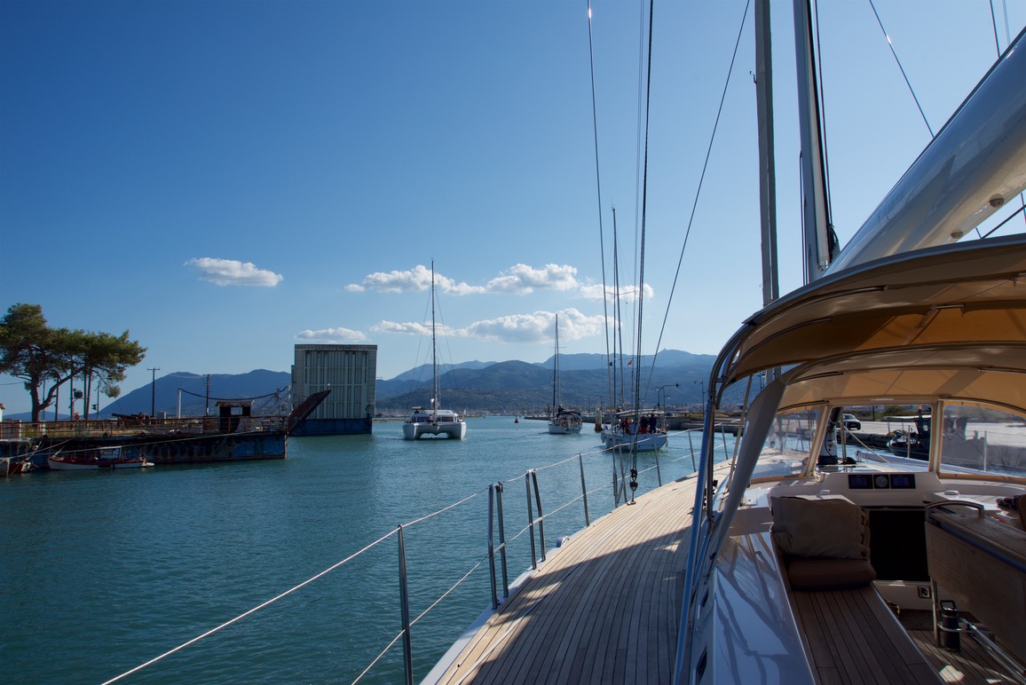 190921 3 Approaching the swing bridge Levkas