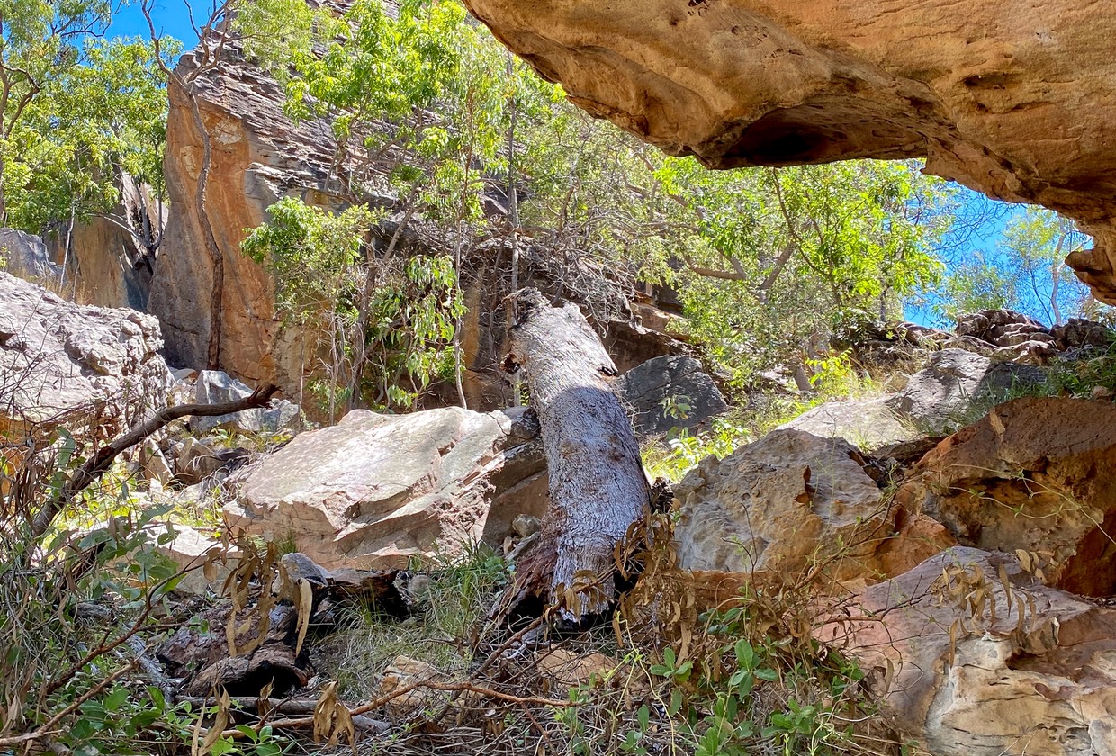 The rocks were impressive at the Split Rock site