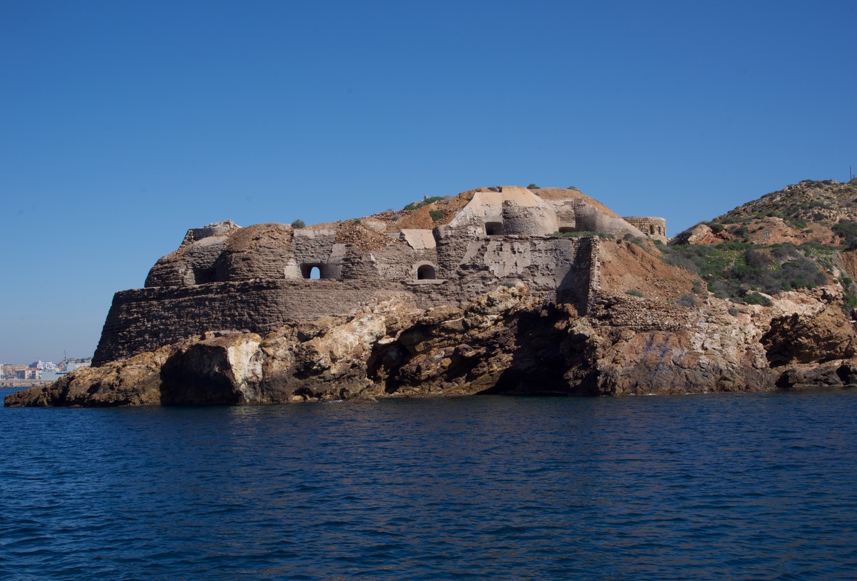Fortifications on the entrance to Cartagena Harbour